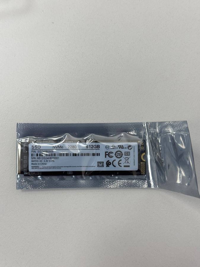 M.2 NVMe SSD, 512GB 2280 Ultra-Slim PCIe