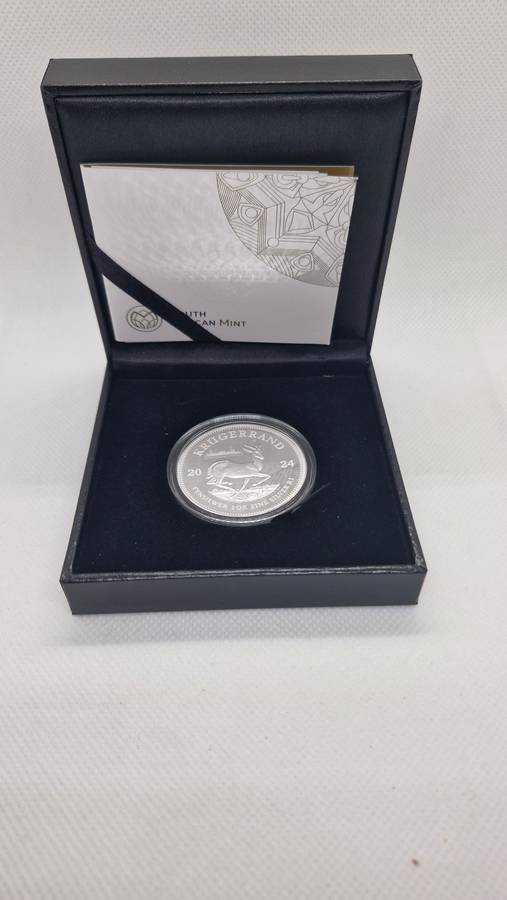 2024 1oz Fine-Silver Krugerrand (Johannesburg coin fare, privy)