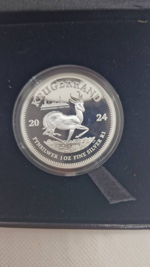 2024 1oz Fine-Silver Krugerrand (Johannesburg coin fare, privy)