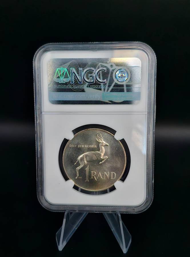 1968 South Africa Silver R1 - Afrikaans (MS 64+)