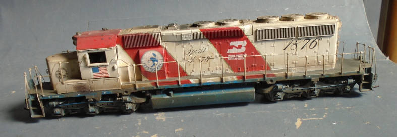 ATHEARN HO SCALE - BN DIESEL LOCO,WEATHERED AS PER FOTOS
