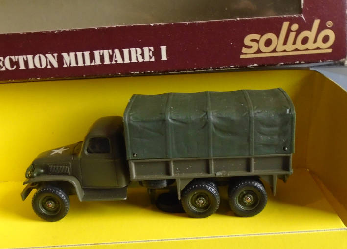 SOLIDO 1/50 SCALE - GMC MILITARY TRUCK W/CANOPY, BOXED