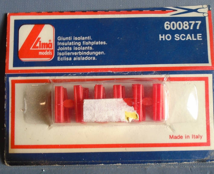 LIMA HO SCALE - INSULATED RAIL JOINERS, CARDED