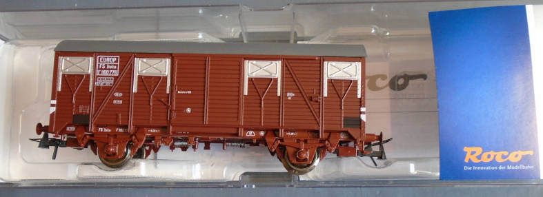 ROCO HO SCALE - FS CLOSED GOODS WAGON - BOXED
