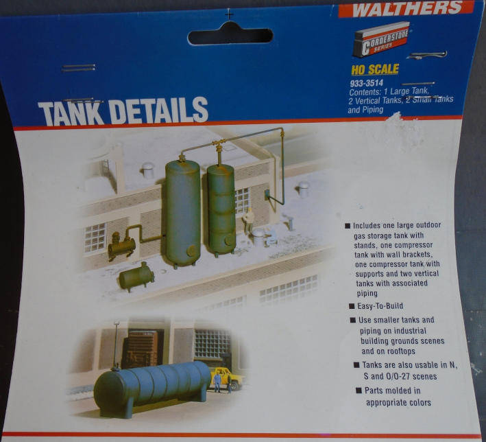 WALTHERS HO SCALE - TANK DETAILS, IN PKT