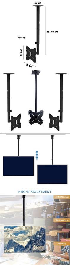 Telescopic Flat Panel Led Lcd Tv Wall Mount Adjustable Height 14-42