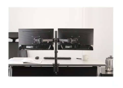 Double Arm Desktop Monitor Clamp Stand
