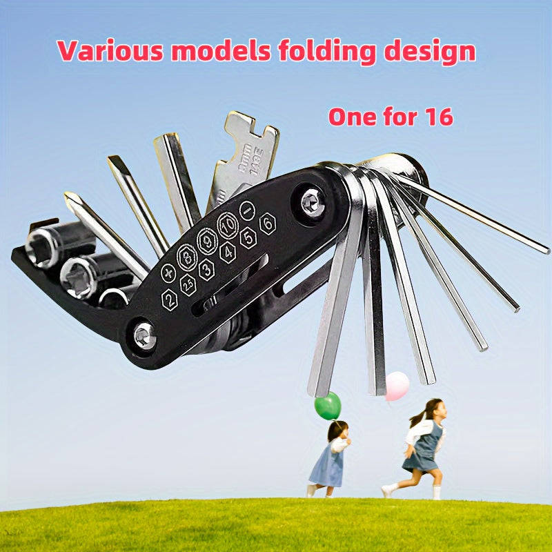Portable 16 In 1 Stainless Steel Folding Multi-Tool