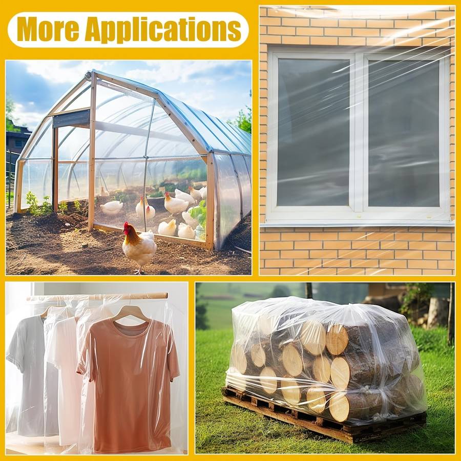 2m*2m 1 Piece Of Transparent Plastic Film, Pe Material