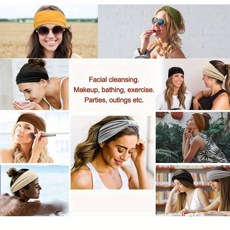 10-Pack Bohemian Wide Headbands