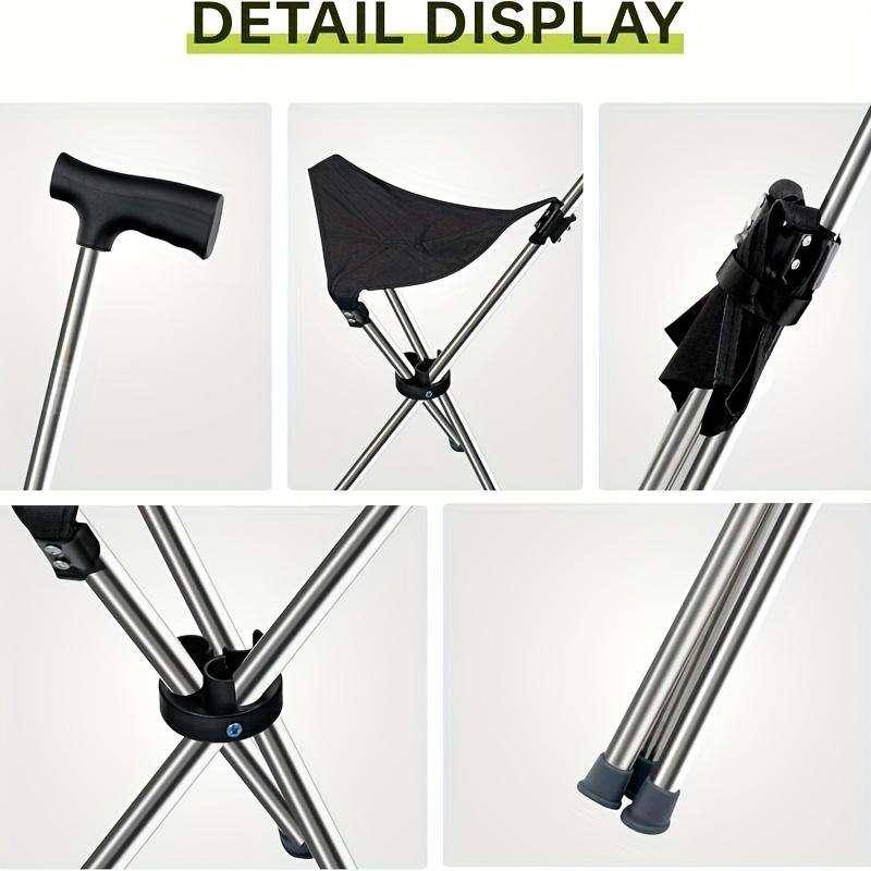 1 2-In-1 Folding Cane And Stool