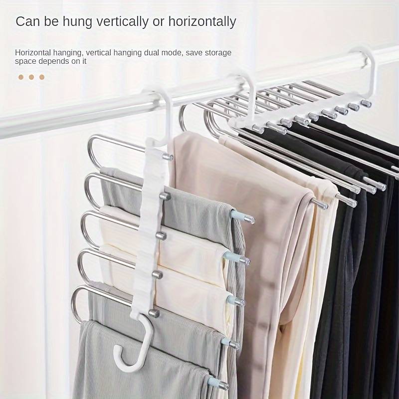 1 Space-Saving 9-Tier Metal Trouser Rack