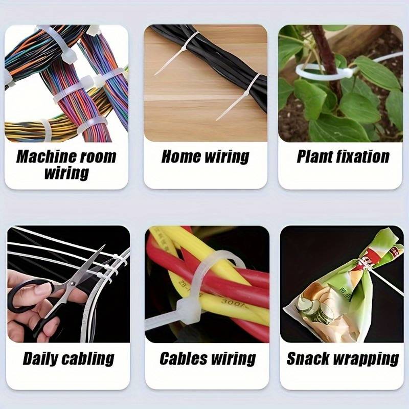 100 Piece Heavy Duty Premium Nylon Cable Tie Set