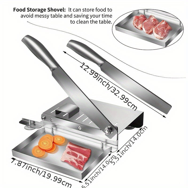 Easy-to-Clean Stainless Steel Manual Meat Slicer