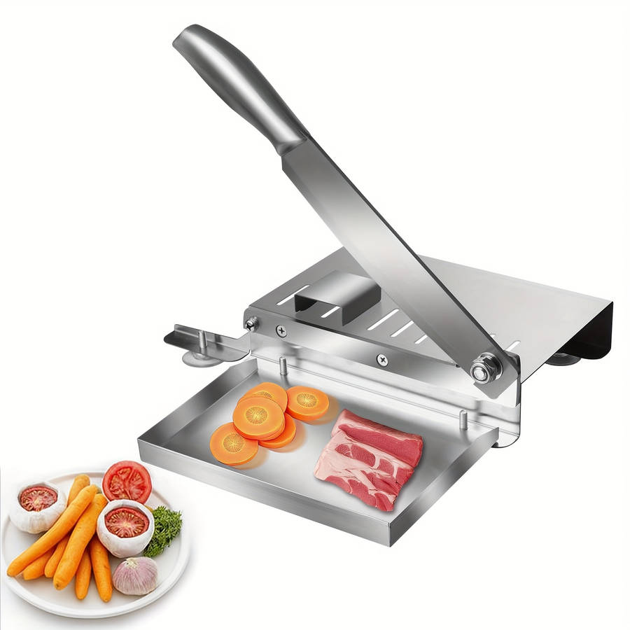 Easy-to-Clean Stainless Steel Manual Meat Slicer