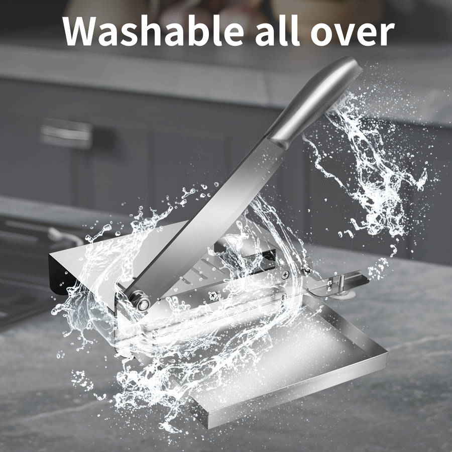 Easy-to-Clean Stainless Steel Manual Meat Slicer