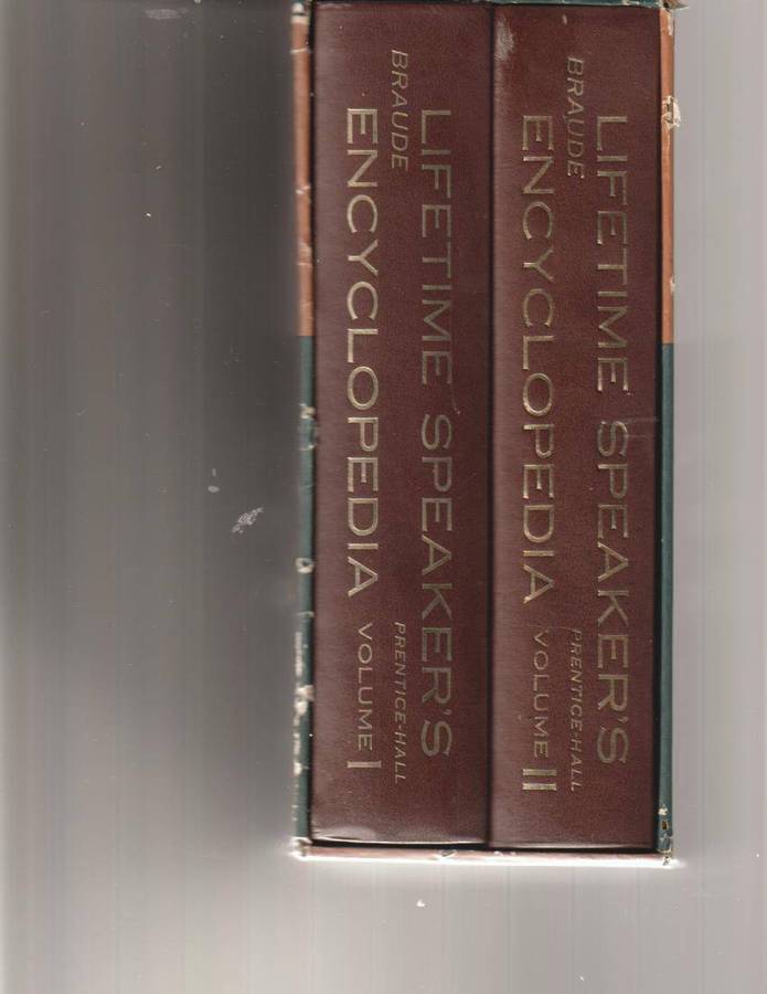 LIFE TIME SPEAKER'S ENCYCLOPEDIA TWO VOLUMES IN SLIP CASE