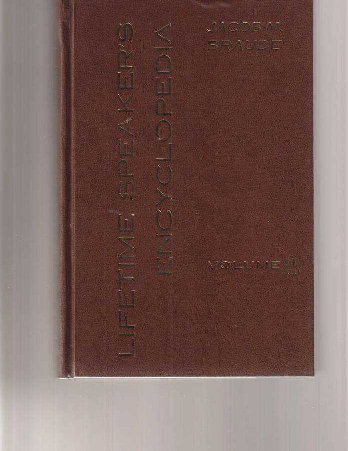 LIFE TIME SPEAKER'S ENCYCLOPEDIA TWO VOLUMES IN SLIP CASE