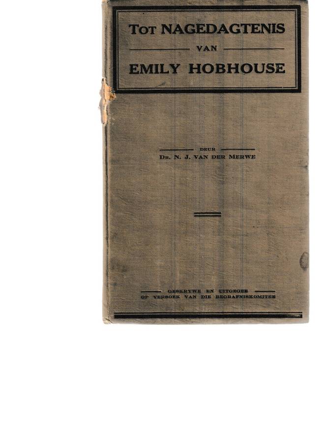 TOT NAGEDAGTENIS VAN EMILY HOBHOUSE