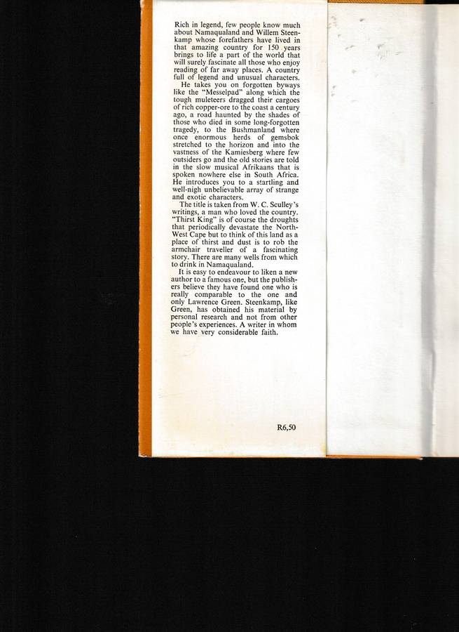 LAND OF THE THIRST KING by WILLEM STEENKAMP