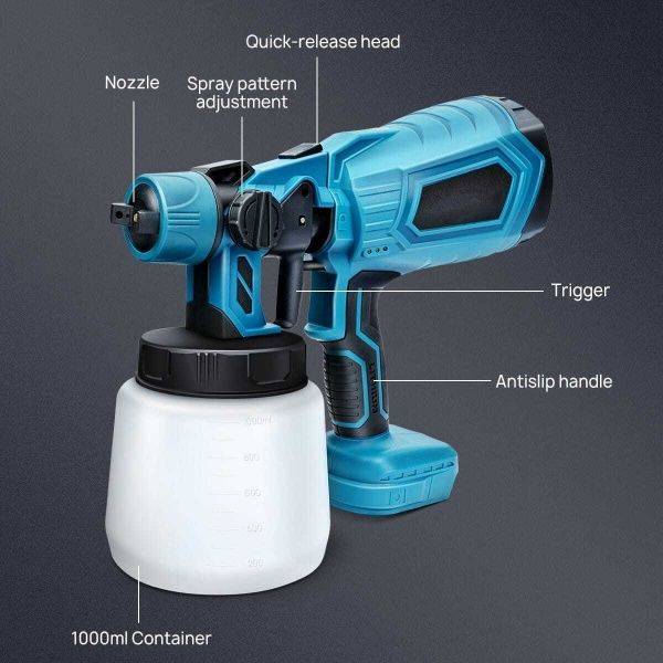 1000ML Rechargeable Cordless Paint Spray Gun