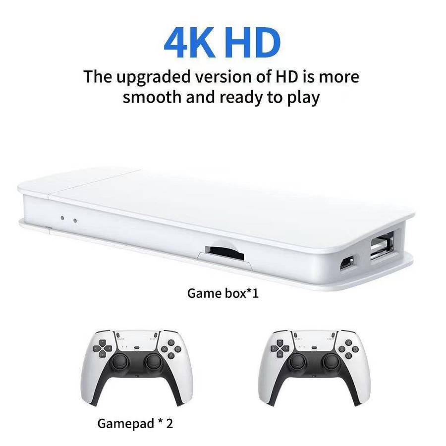 Retro Game Stick 4K HD TV Video Game PS1 Emulators 2.4G Wireless Game Console