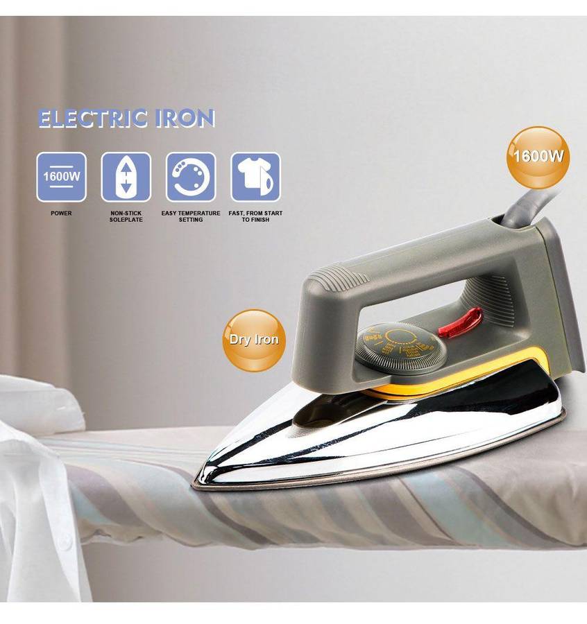Electric Portable 1600W Dry Flat Pressing Iron For Clothes Lines-R.1108-RAF