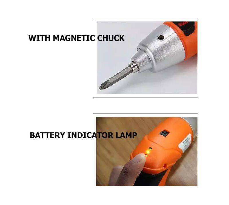 45Pcs 4.8V Rechargeable Electric Cordless Screwdriver Drill Set
