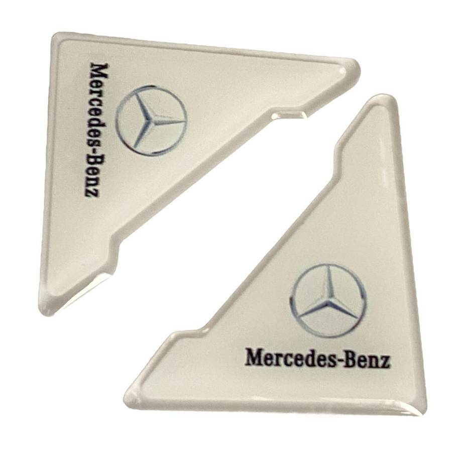2 Piece White Car Door Anti-Scratch Corner Cover Protector Sticker for Merc