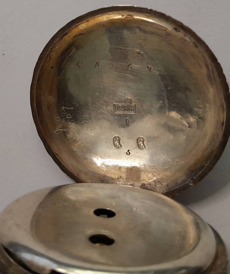 Vintage silver casing decorative and ornate swiss made pocket watch