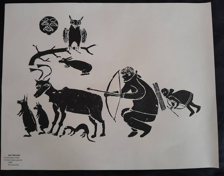 Joe Talirunili Inuit printmaker set of four
