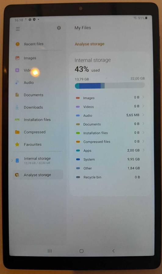 Samsung A7 7" wifi tablet