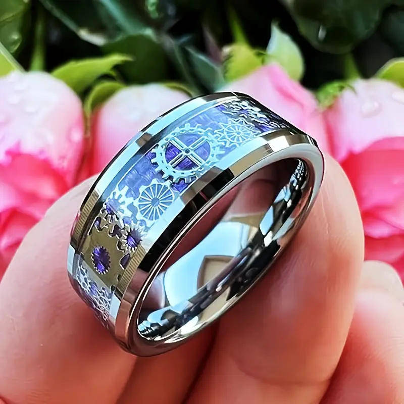 Titanium Steam punk Gears Ring Size 11