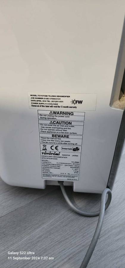 Dehumidifier Toyotomi