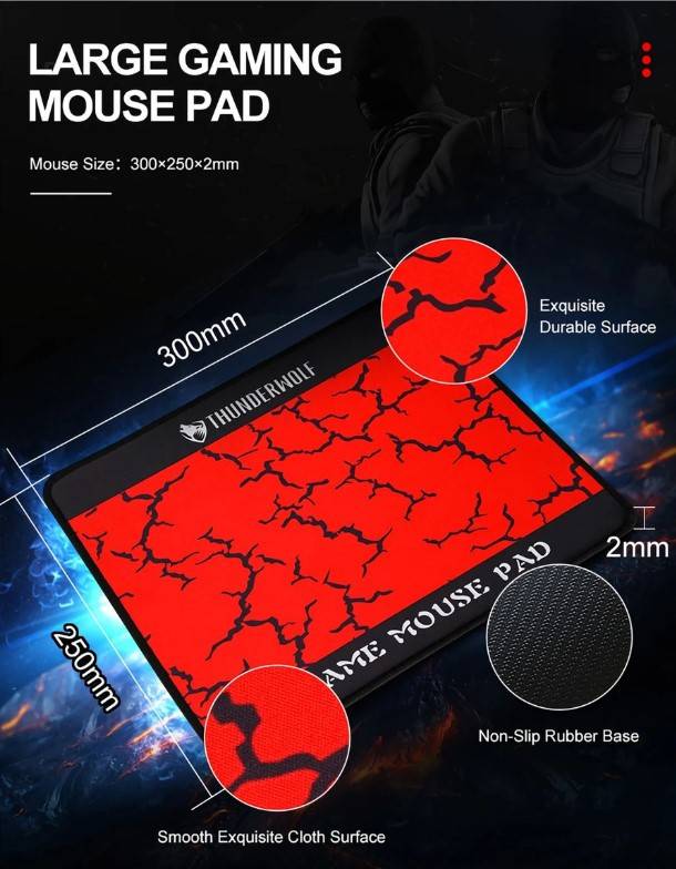 T-WOLF TF800 4 IN 1 Gaming Combo With RGB ( Wired Keyboard + Mouse + Mouse Pad + Stereo Headphones)