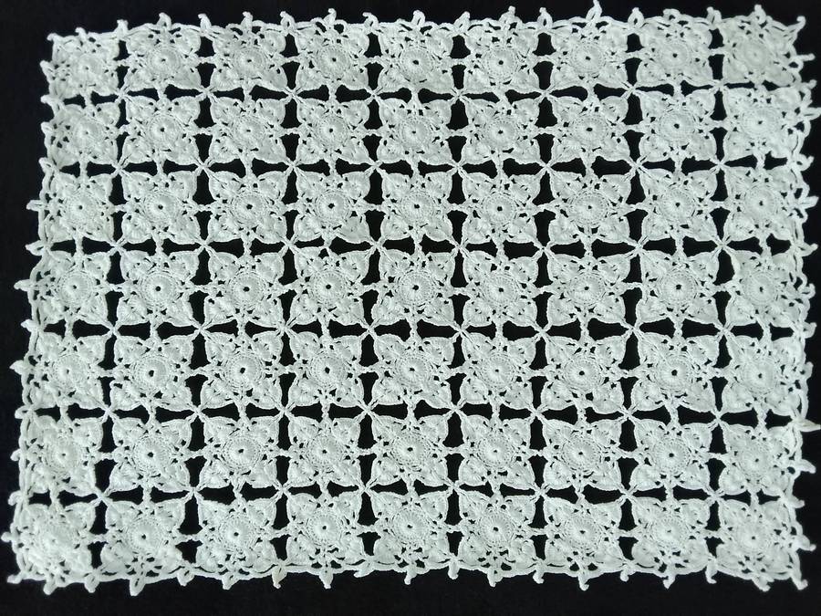 VINTAGE HAND CHROCHETED CLOTH SET.