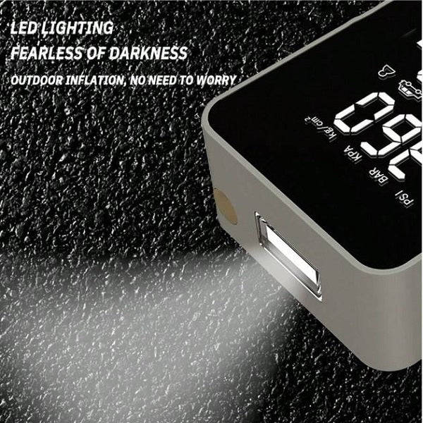 High-End Rechargeable Portable Tire Inflator With Emergency Led Night Light