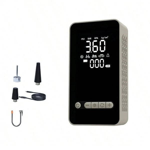 High-End Rechargeable Portable Tire Inflator With Emergency Led Night Light