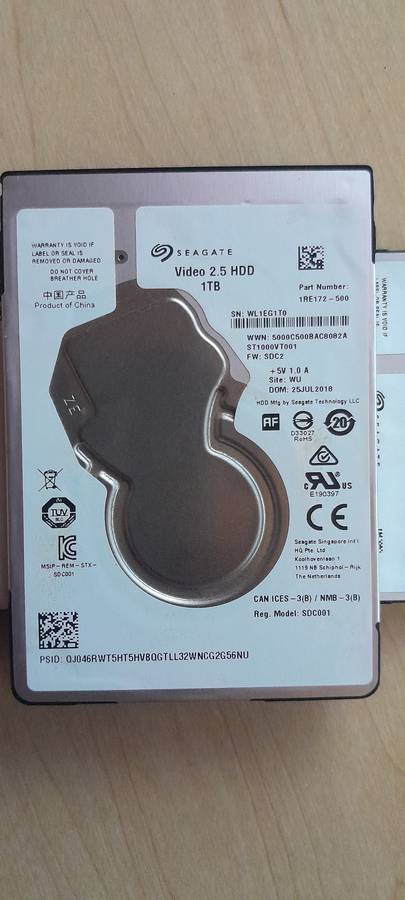 1TB Seagate St1000vt001 Video 2.5 inch Laptop Sata Hard Disk Drive
