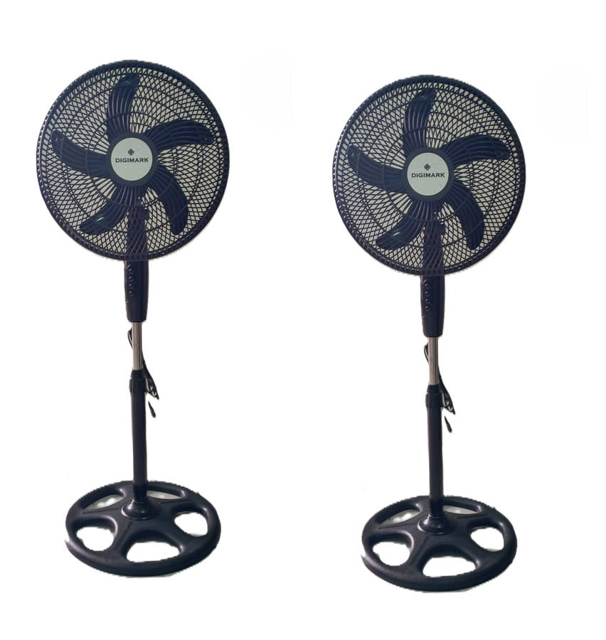 2 Times 16-inch Digimark BLACK Indoor Touch Controlled Pedestal Fan
