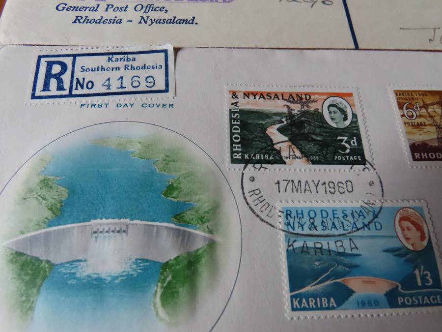 Stamps - Rhodesia and Nyasaland -  FDC and Other Opening of Kariba Dam 17 May 1960