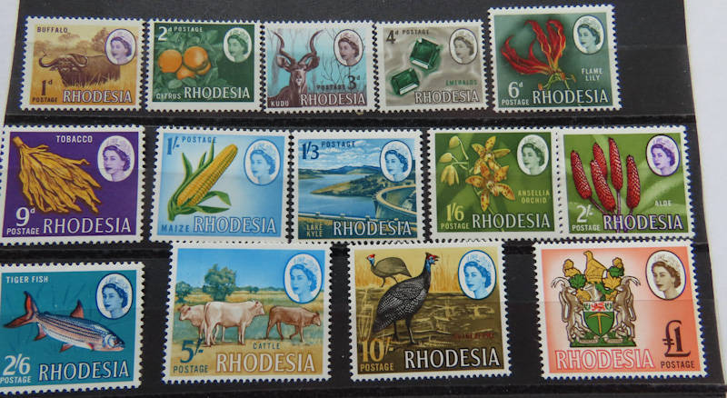 Rhodesia - 1966 Harrison Definitive Set MNH