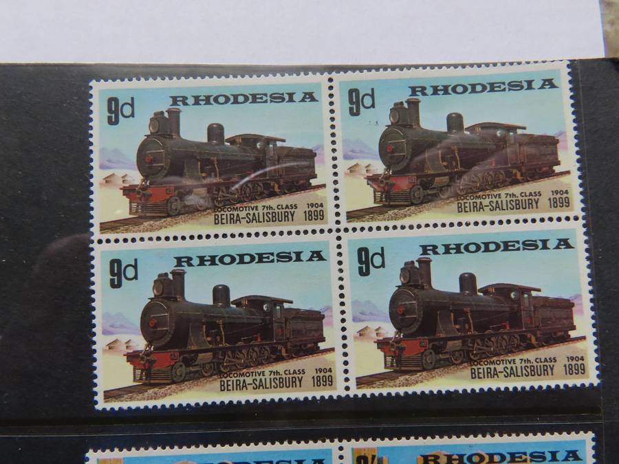 Rhodesia - 1969 70th Anniversary of Beira - Salisbury Railway Line Blocks of 4 MNH