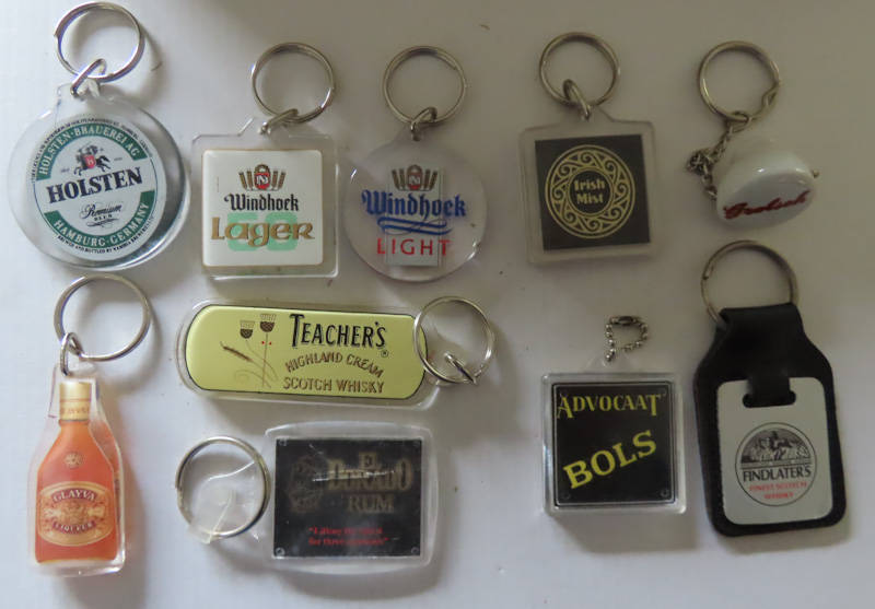 Liquor Key Rings - 10 Different
