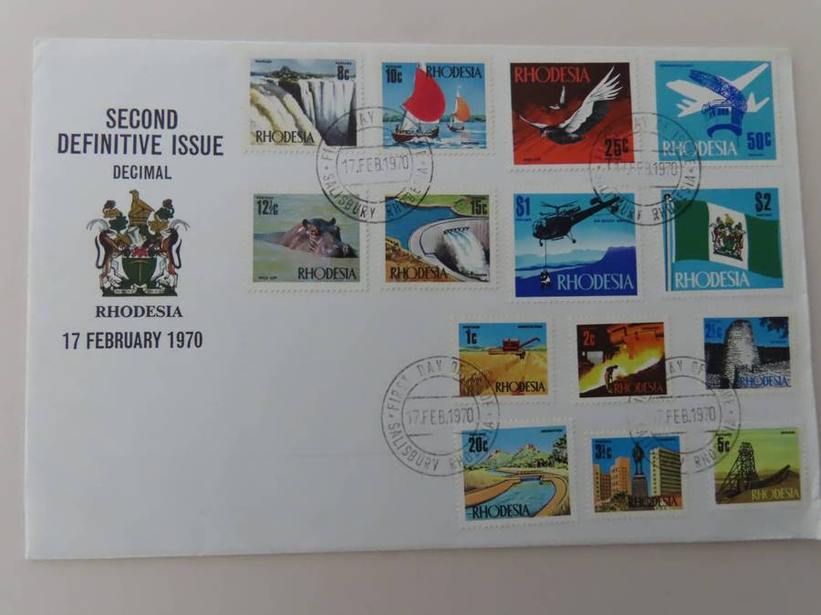 Rhodesia -1970 - Decimal Definitive Issue FDC