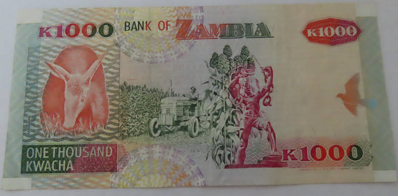 Zambia - Bank of Zambia - R1000 Kwacha 1992 EF