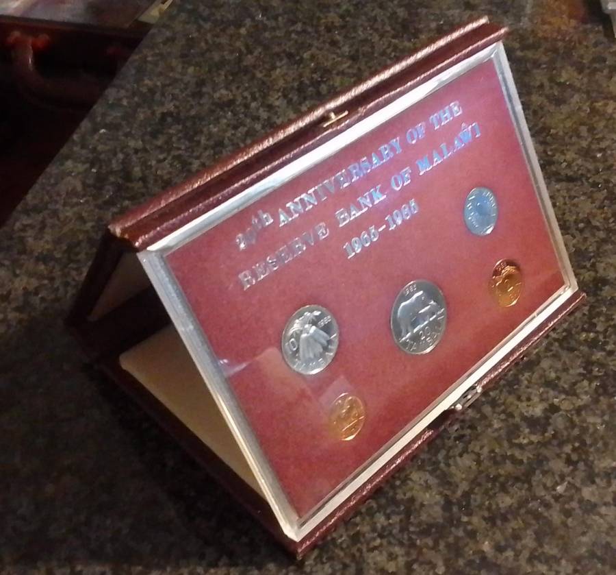 20th Anniversary of the Malawi Reserve Bank 1965 - 1985 Proof Coin Set