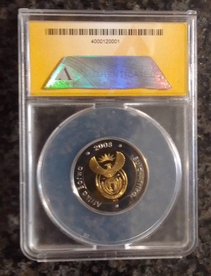 2008 Mandela 90th Birthday R5 Coin - ULTRA CAMEO PR68 High Grade