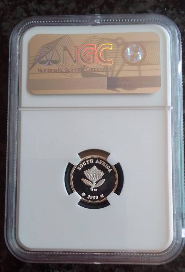 **A MUST-SEE COIN** - PF69 Ultra Cameo - 2008 South Africa 2½ Cent Antarctica Silver Coin.