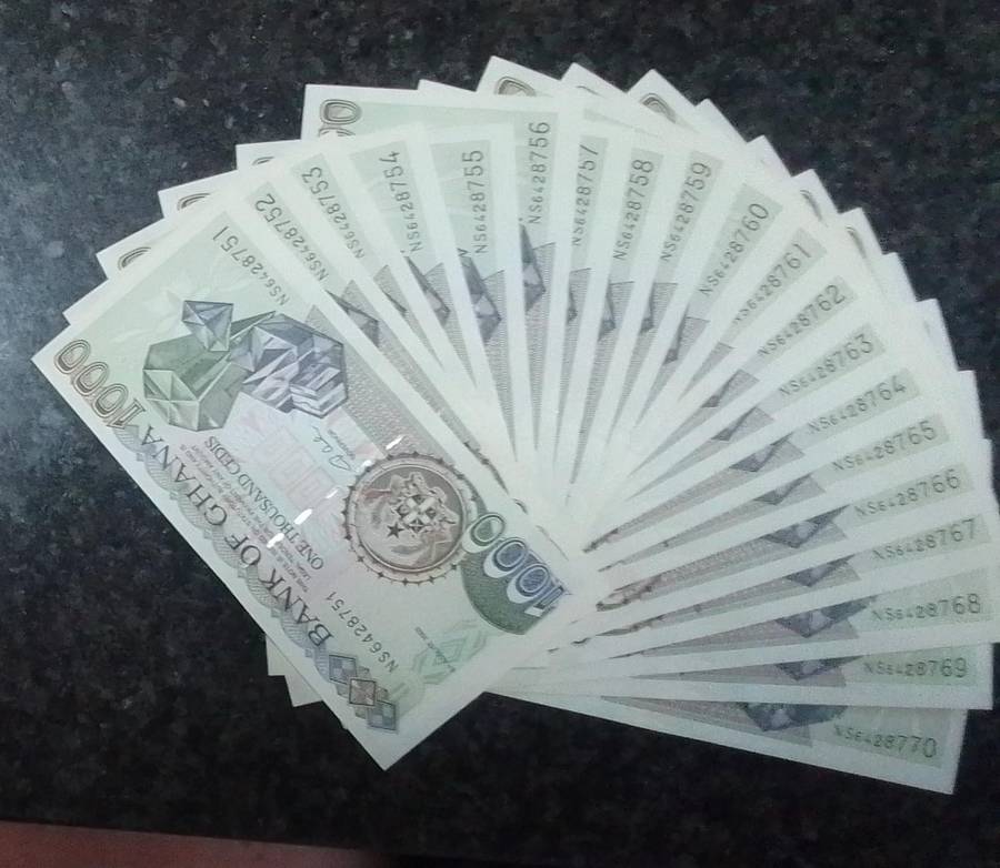 20x 2003 Ghana 1000 Cedis - Consecutive Serial Number Banknotes